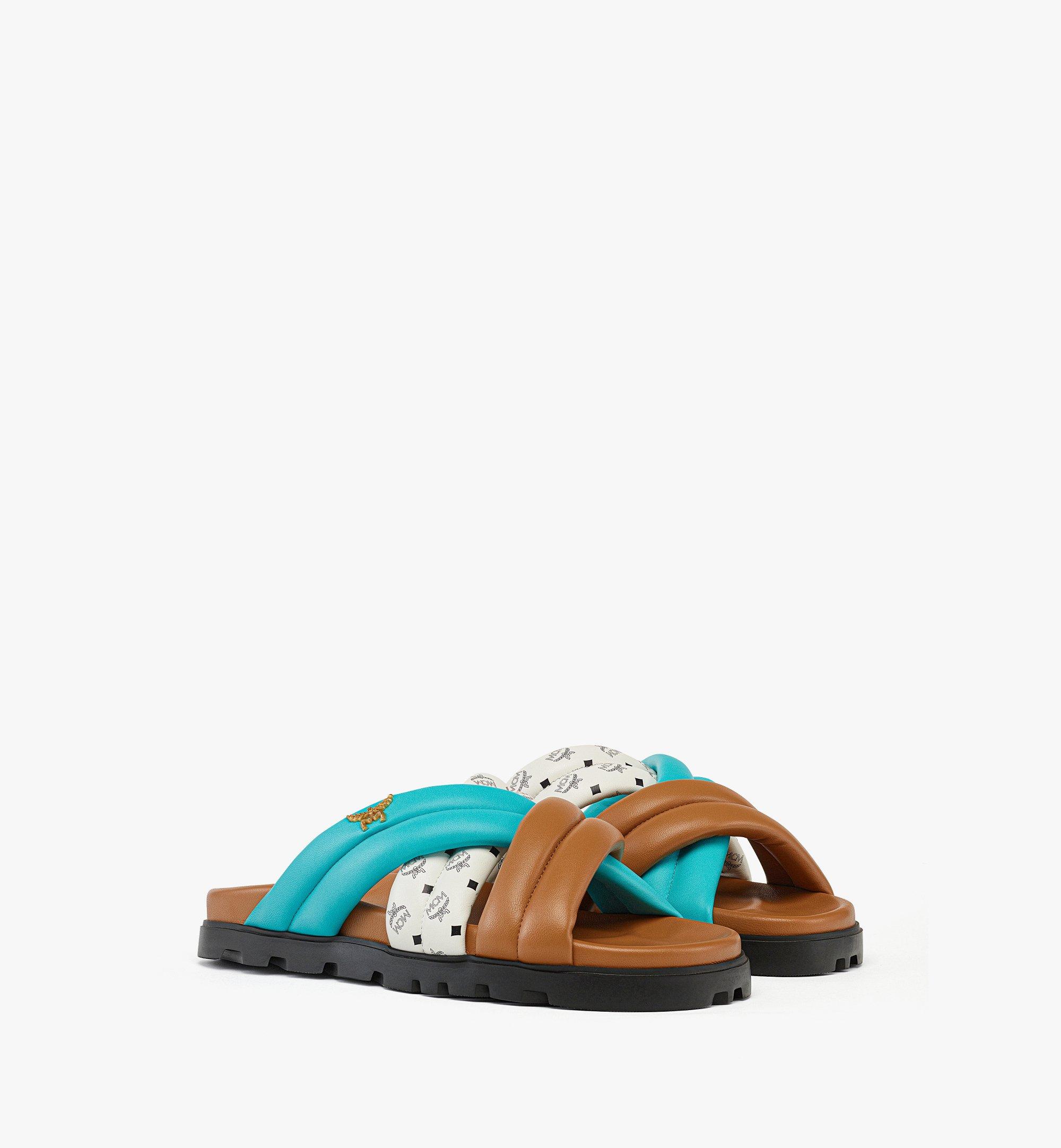 Monogram Cross Sandals in Lamb Leather 1